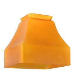 5"Sq Bungalow Frosted Amber Shade