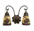 15" Wide Tiffany Pinecone 2 Light Wall Sconce
