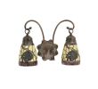 15" Wide Tiffany Pinecone 2 Light Wall Sconce