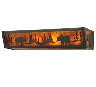 24"W Bear at Lake Vanity Light