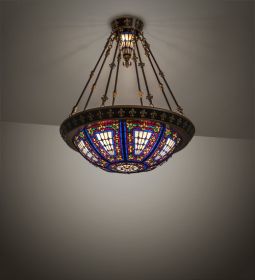 28" Wide Fleur-de-lis Semi-Flushmount