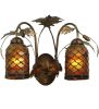 17.5"W Greenbriar Oak Scallop 2 LT Wall Sconce