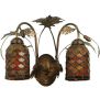 17.5"W Greenbriar Oak Scallop 2 LT Wall Sconce