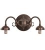2 S-ARM SCONCE/PLAIN FITTERS/ROT SWITCH