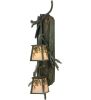 10"W Pine Branch Winter Pine 2 LT Vertical Wall Sconce