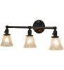 25" Wide Revival Gas & Electric 3 Light Vanity Light