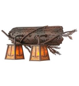 24"W Pine Branch Valley View 2 LT Vanity Light