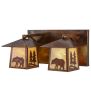 22"W Pine Tree and Bear 2 LT Vanity Light