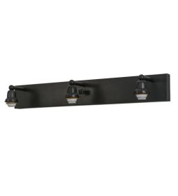 36"W Craftsman Brown on Brass 3 LT Vanity Hardware
