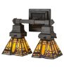12"W Sierra Prairie Mission 2 LT Wall Sconce