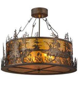 26" Wide Bass and Fisherman Semi-Flushmount