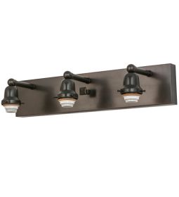 24"W Craftsman Brown on Brass 3 LT Vanity Hardware