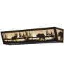 24"W Moose & Black Bear Vanity Light