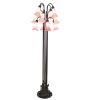 63" High Pink Tiffany Pond Lily 12 LT Floor Lamp