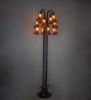 63" High Amber Tiffany Pond Lily 12 LT Floor Lamp