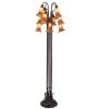 63" High Amber Tiffany Pond Lily 12 LT Floor Lamp