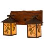 20"W Balsam Pine 2 LT Wall Sconce