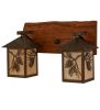 20"W Balsam Pine 2 LT Wall Sconce