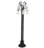 63" High White Tiffany Pond Lily 12 LT Floor Lamp