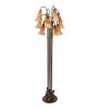63" High Amber/Purple Tiffany Pond Lily 12 Light Floor Lamp