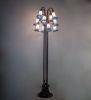 63" High Pink/Blue Tiffany Pond Lily 12 LT Floor Lamp