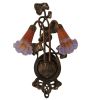 11"W Amber/Purple Pond Lily 2 LT Wall Sconce