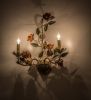 17"W Symphony Rose Basket 2 LT Wall Sconce