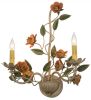 17"W Symphony Rose Basket 2 LT Wall Sconce