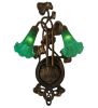 11"W Green Pond Lily 2 LT Wall Sconce