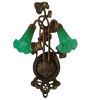 11"W Green Pond Lily 2 LT Wall Sconce