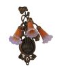 10.5"W Amber/Purple Pond Lily 3 LT Wall Sconce