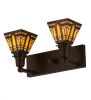 17"W Sierra Prairie Mission 2 LT Wall Sconce