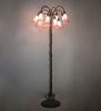 61" High Pink Tiffany Pond Lily 12 Light Floor Lamp