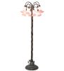 61" High Pink Tiffany Pond Lily 12 Light Floor Lamp