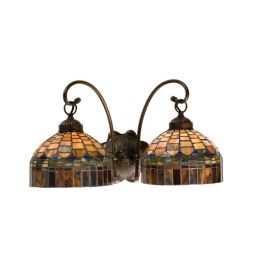 18"W Tiffany Candice 2 LT Wall Sconce