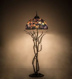 75"H Tiffany Magnolia Floor Lamp