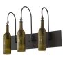 24"W Tuscan Vineyard Etched Grapes 3 LT Wall Sconce