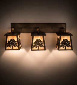 32" Long Oak Tree 3 Light Vanity Light
