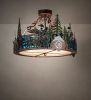 22" Wide Boulders Personalized Semi-Flushmount