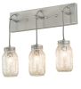 18" Wide Mason Jar 3 Light Vanity