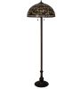 60" High Tiffany Turning Leaf Floor Lamp