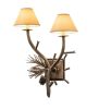 18" Wide Lone Pine 2 Light Wall Sconce