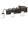 27" Wide Running Horse 3 Light Vanity Light