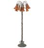61" High Amber Tiffany Pond Lily 12 Light Floor Lamp