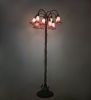 61" High Lavender Tiffany Pond Lily 12 Light Floor Lamp