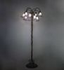 61" High Gray Tiffany Pond Lily 12 Light Floor Lamp