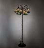 61" High Stained Glass Pond Lily 12 Light Floor Lamp