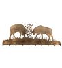 60" Wide Battling Elks 10 Hooks Coat Rack