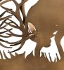 60" Wide Battling Elks 10 Hooks Coat Rack