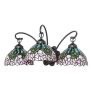 22" Wide Tiffany Cabbage Rose 3 Light Wall Sconce